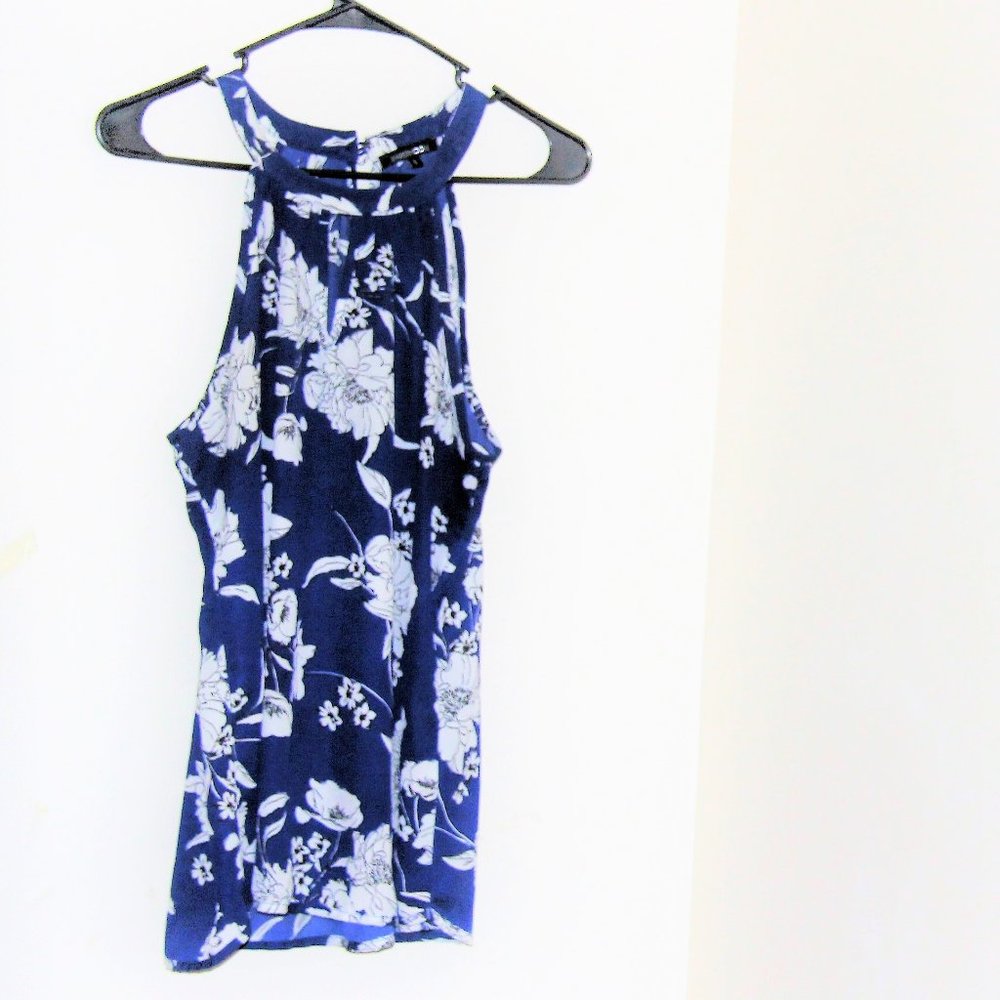 Papermoon Blue Floral Halter Top